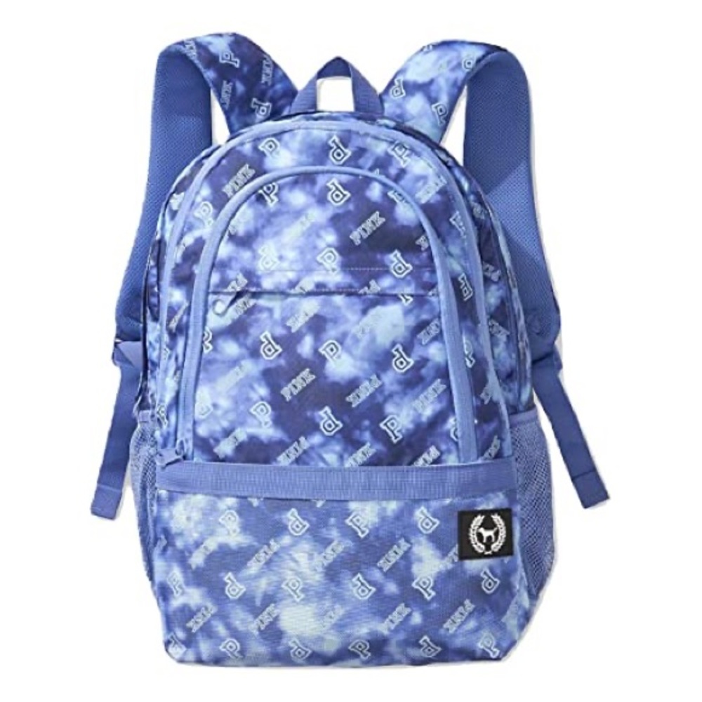 PINK Blue Tie Dye Collegiate Backpack